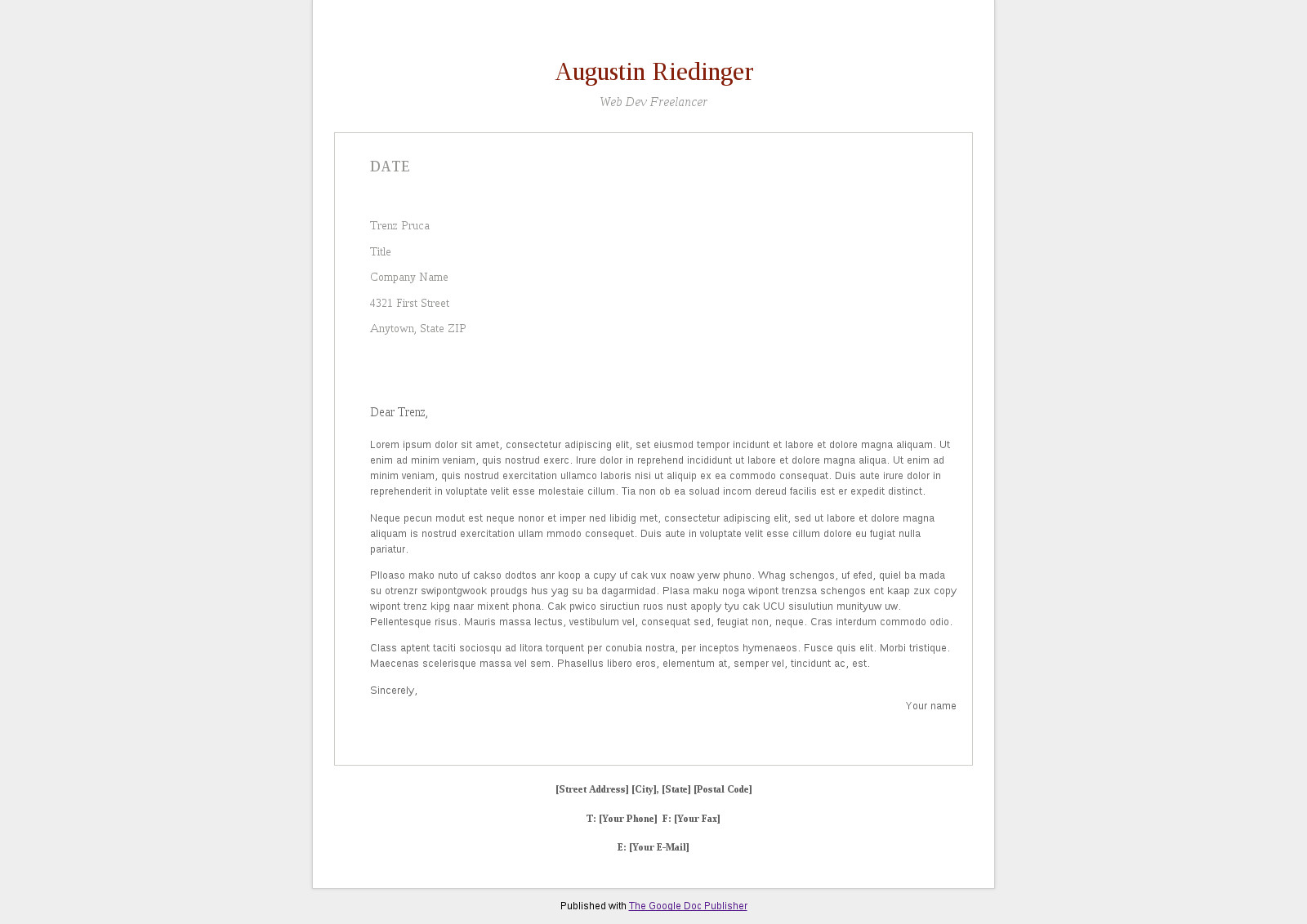 Cover letter published with gdoc.pub